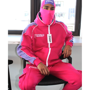 Customized Designs Colour Hooded Tracksuit Set Full Sleeve Side Pockets Breathable Zipper Hoodie Set <b>Men</b> OEM 2026 Streetwear - Product Image 1