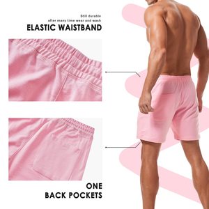 Shorts de jogging en coton personnalisés sérigraphiés pour hommes – Décontractés, avec cordon de serrage, effet vieilli, légers et confortables - Product Image 4