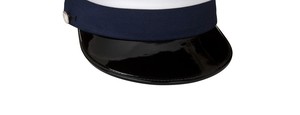 Premium Untrimmed Dress Cap White Crown with Plain Visor, Braided Strap Fittings and High Quality Structured Design - Product Image 4