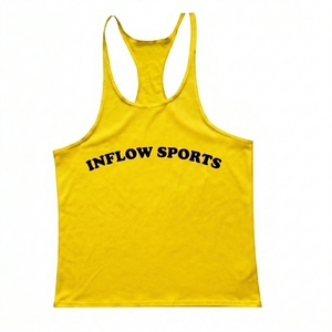Breathable Knitted Men <b>Singlet</b> Wholesale Outwork <b>Singlet</b> Men's Sport tank Top Fitness Cotton Gym Plain tank Top for Men - Product Image 5