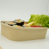 Boîte à lunch jetable en bagasse de canne à sucre et bambou, résistante aux micro-ondes, imperméable, anti-graisse, qualité alimentaire, impression personnalisée, emballage sur mesure