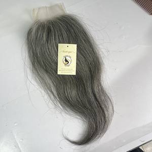 Perruque Lace Closure transparente cheveux humains brésiliens, cheveux bruts de haute qualité, cheveux lisses, couleur naturelle, échantillon gratuit - Product Image 1