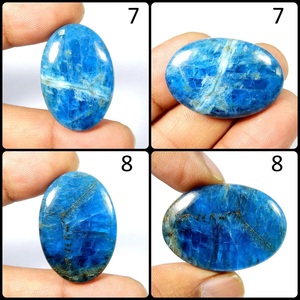 Lote de Cabujones de Apatita Azul Natural, Piedras Preciosas Sueltas Pulimentadas para Joyería, Piedras para Envolver con Alambre, Colgantes, Anillos, Collares y Pulseras - Product Image 2