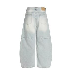 Jeans cargo pour homme à prix bas avec logo et design personnalisés, coupe classique, taille haute, 100% coton denim - Product Image 2