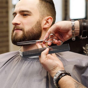 Ciseaux de barbier professionnels de haute précision, de qualité supérieure, pour droitiers, manche long, acier inoxydable 6CR13, lame tranchante - Product Image 6