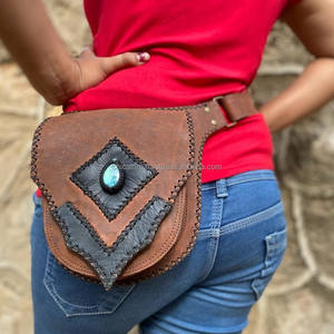 Venta caliente Estilo Vintage Cuero Elegante Multi Usos Cinturones de bolsillo de cadera Unisex Multi Usos Cinturones Riñonera Cintura Cinturones de bolsillo - Product Image 3