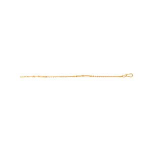Minimalist Kids Lucky Evil Eye <b>Bracelet</b> in Rose <b>Gold</b> Plating with Black <b>Beads</b> and Lab Grown Diamonds 18K - Product Image 2