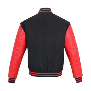 Chaqueta Varsity con Cuello de Piel Sintética para Hombre, Mezcla de Lana, Ribete de Felpa Extraíble, Estilo Béisbol Universitario, Lujosa, Desmontable, para Invierno - Product Image 2