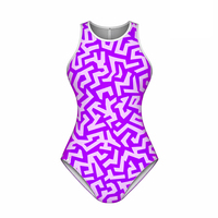 Novedades: Traje de Baño Deportivo Reductor para Playa, Transpirable, con Control de Abdomen, Estampado Frontal, Secado Rápido, Impermeable, Corte Alto