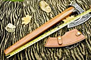 Custom Handmade High Carbon Steel Axe Outdoor Camping Hunting Hatchet Wooden Handle Survival Axe With Cover Survival <b>Tool</b> - Product Image 3