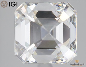 Diamant de laboratoire CVD taille Asscher 2,00 carats, couleur F, clarté VS1, avec certificat IGI, pour centre de bague de promesse - Product Image 4