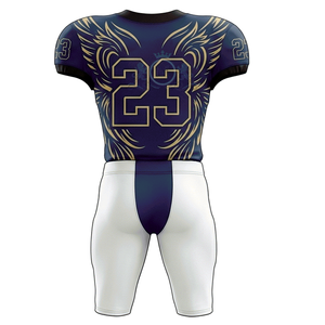 Ensemble d'uniformes de football américain pour hommes, maillot imprimé par transfert thermique numéro 23, ajusté, manches courtes, maille respirante à l'avant, taille plus - Product Image 3