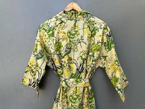 ชุดคลุมกิโมโนผ้าฝ้ายลายดอกโบโฮสำหรับงานเทศกาล ชุดคลุมชายหาด - Product Image 6