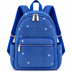 Mochila Personalizada con Pedrería – Mochila Escolar de Lujo con Cristales Brillantes y Cierre de Cremallera - Product Image 5