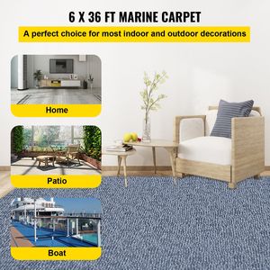 Tappeto Antiscivolo in TPR Impermeabile Grigio Marino 6 ft X 36 ft per Barche, Patii, Terrazze, Uso Interno ed Esterno - Product Image 2