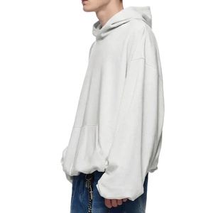 Cotton Double Layer French Terry Cropped Pullover <b>Hoodie</b> Blank <b>American</b> Streetwear Casual Outdoor Custom Printing Logo - Product Image 5