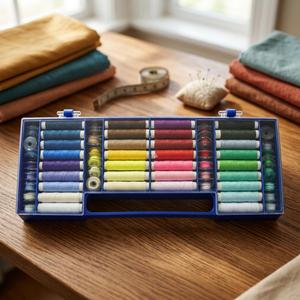 AA0015 <b>Sewing</b> kit | Portable <b>Sewing</b> Thread <b>Set</b> With 40 Colors For Machine <b>Sewing</b> Plastic Case Organized Storage Box - Product Image 5