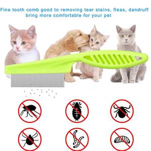 Juego de Peines Multifuncionales de Plástico Verde para Mascotas, con Dientes Finos y Gruesos, Herramienta para el Cuidado del Pelo, Limpieza y Peinado de Pelaje - Product Image 5
