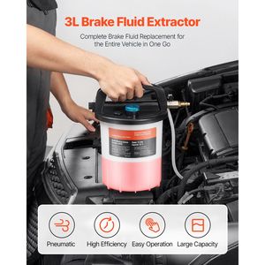 Kit Completo per Spurgo Freni da 3L con Bottiglia di Ricarica a Sifone da 1L e 13 Connettori per Tubi per Riparazione Efficiente dei Freni - Product Image 2