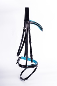 Brida de caballo de cuero suave Premium de alta calidad con hebillas de acero inoxidable y banda de cejas de cristal - Product Image 5