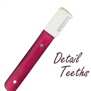 Ensemble d'outils professionnels pour la coupe des sourcils avec poignées rouges et lames métalliques pour une coupe précise - Product Image 3