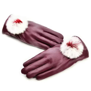 SalvaLeather Leather <b>Touch</b> <b>Screen</b> <b>Gloves</b> Wrist Length Silk Lined Winter Plain Style Daily Use Outdoor & Party Use - Product Image 6