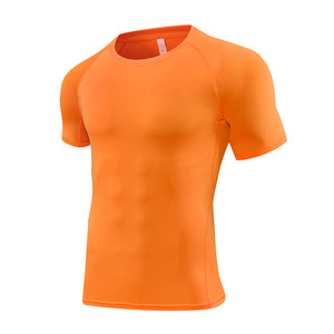 T-shirt de compression à coutures plates 3D haute performance en tissu tricoté 220g, design vierge, pour le sport et le fitness, vente en gros - Product Image 6