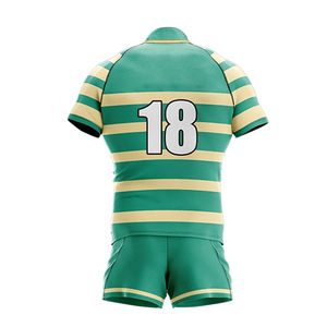 ชุดเสื้อฟุตบอลชาย แขนสั้น สีตัดต่อ พิมพ์ลายแบบ Sublimation โพลีเอสเตอร์ 100% ทรงพอดีตัว ระบายเหงื่อได้ดี เอวยางยืดด้านหน้า - Product Image 5