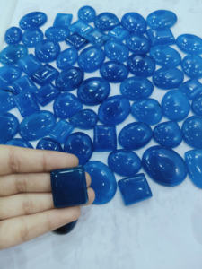 Coussin de Quartz de Doublet de Quartz bleu pierre précieuse en vrac taille calibrée pour la couleur de Quartz bleu fait à la main - Product Image 3