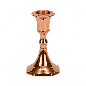 Ensemble de 6 bougeoirs en cuivre lisse pour bougies coniques, décoration d'intérieur, design métallique durable - Product Image 3