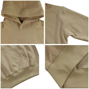 Sudaderas con capucha y sudaderas lisas para hombre, sudaderas con capucha de gran tamaño y hombros caídos, sudaderas con capucha tipo pullover para hombre, ropa urbana - Product Image 4