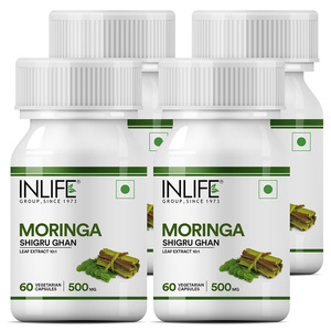 Cápsulas de Extracto de Hoja de Moringa 500mg, Concentrado 10:1, Shigru Ghan, Superalimento Verde, 60 Cápsulas Vegetarianas - Product Image 5