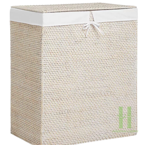 High Quality <b>Large</b> Seagrass Laundry Basket Handwoven Natural Storage <b>Bin</b> Customizable From Vietnam Factory Directly - Product Image 3