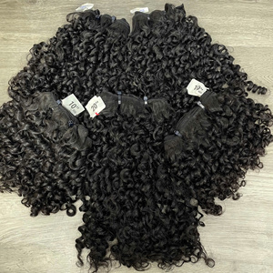 Cabello Humano Natural Rizado Pixie de Alta Calidad al por Mayor, Cabello Humano 100% Natural de Alta Calidad - Product Image 1