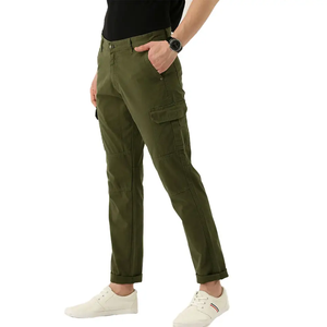 Pantalon cargo multi-poches Olive, pantalon utilitaire personnalisé pour homme, vêtements de travail décontractés pour l'extérieur, streetwear, vente en gros - Product Image 4
