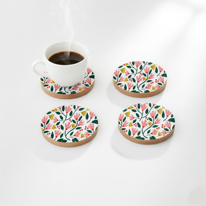 Posavasos de diseño elegante con impresión de esmalte en madera de mango, juego de 4 posavasos para té a un precio competitivo - Product Image 1