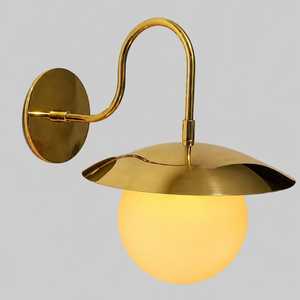 Vintage Brass <b>Wall</b> Lamp Globe Glass Shade LED <b>Sconce</b> Modern Corridor Bedroom Hotel <b>Lighting</b> - Product Image 1