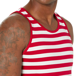 Custom logo Front Design <b>Men's</b> Spandex Cotton tank Top Quick Dry Breathable Anti-UV Eco-Friendly Casual Summer Top - Product Image 2