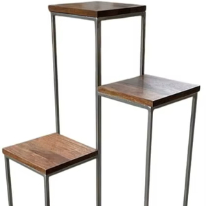 Modern Garment Display <b>Stand</b> Set Multi-Level Ladder Shelves Asian Style Pre-Assembled Desktop Metal - Product Image 1