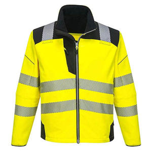 Unisex <b>High</b> <b>Visibility</b> Safety <b>Jacket</b> Waterproof Reflective Workwear Construction <b>Softshell</b> CE Certified Needle Detection Screen - Product Image 1