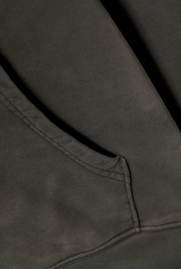 Sudadera con capucha para hombre, con cremallera completa, diseño desgastado, 380 GSM, 100% algodón, forro polar grueso cepillado, con logotipo personalizado OEM. - Product Image 5