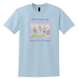 แจ็คแอนด์จิล ไลท์บลู เฟมิลี่เดย์ 2025 เสื้อเชิ้ตบุรุษสตรี เสื้อยืดเข้าชุดสำหรับงานรวมตัว ลำลอง สวมใส่สบาย ผ้าฝ้าย เสื้อผ้าสำหรับงานอีเว้นท์ - Product Image 1