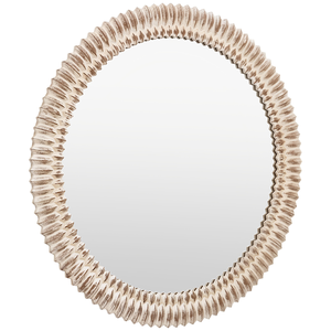 Miroir mural décoratif en bois fait main, design élégant blanc texturé, décoration moderne pour la maison, salon, chambre, entrée - Product Image 3