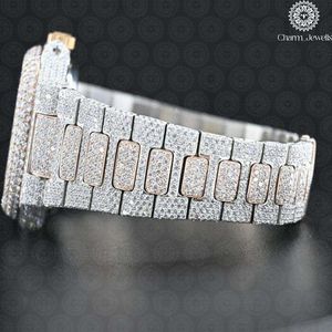 Reloj de Lujo Charm Jewells de Acero Inoxidable, Esfera de 40 mm, Correa de 20 mm, Cierre Oculto con Botón, Movimiento Mecánico, 10 Bar, para Hombre - Product Image 3