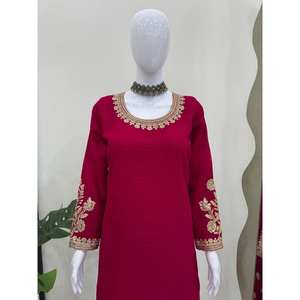 Conjunto de traje XL Party Wear con Dori bordado y Sequence Work - Product Image 4