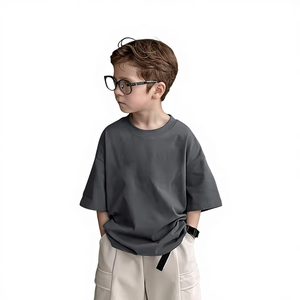 Camiseta de Manga Corta Holgada para Niños 2026, para Niños Mayores, 100% Algodón, Transpirable, Ecológica, con Impresión Personalizada, Venta al Por Mayor - Product Image 1