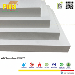 WPC PVC Foam Board <b>Sheet</b> 25mm Thickness 0.6 G/cm3 Density White <b>Color</b> Recyclable <b>Plastic</b> Furniture Design Smooth Surface Kitchen - Product Image 1