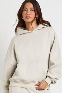 Conjunto de Sudadera Oversize Crema y Pantalones Anchos de Felpa para Mujer, Chándal Casual de Dos Piezas, Ropa Deportiva para Descansar, Venta al por Mayor - Product Image 3