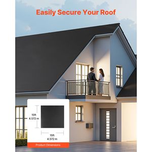 Telo di Copertura in Gomma EPDM da 45 Mil, 15 x 15 piedi, Resistente alle Intemperie, Lunga Durata, Flessibile per Temperature Rigide - Product Image 3