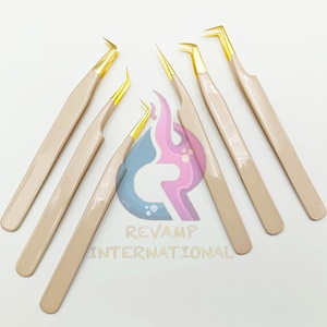 Pince à épiler professionnelle en acier inoxydable avec logo personnalisé pour la pose d'extensions de cils, création de bouquets et isolation des cils volumineux, 90/65/45 degrés - Product Image 6